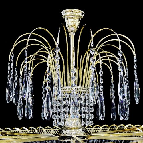 Люстра Хрустальный Каскад №12 Королевский в Краснодаре Гусь Хрустальный