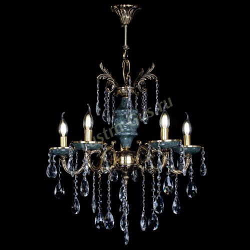 Люстра Алфея №5 "Малахит" журавлик в Краснодаре Гусь Хрустальный