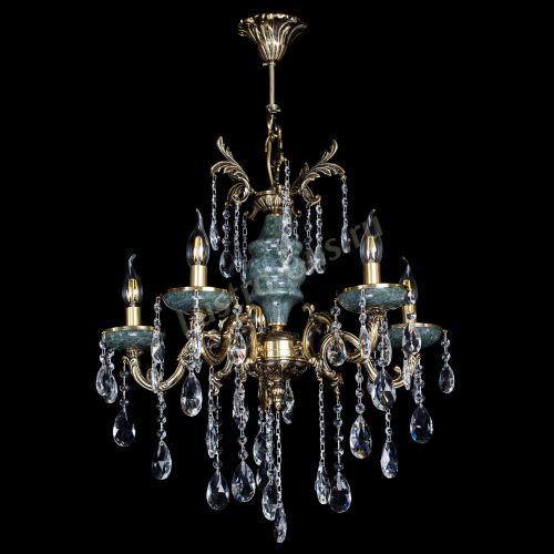 Люстра Алфея №5 "Малахит" журавлик в Краснодаре Гусь Хрустальный