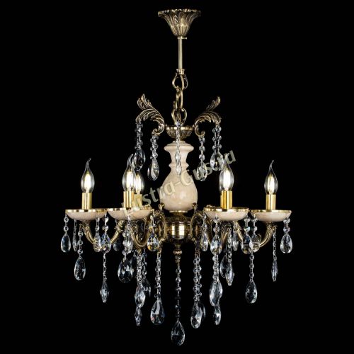Люстра бронзовая Алфея №6 с камнем шар в Краснодаре Гусь Хрустальный