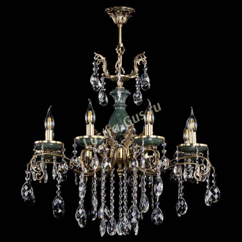 Люстра бронзовая Алфея Малахит №8 баден в Краснодаре Гусь Хрустальный