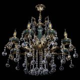 Люстра бронзовая Алфея Малахит №8 шар в Краснодаре