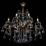 Люстра бронзовая Алфея Малахит №8 шар в Краснодаре