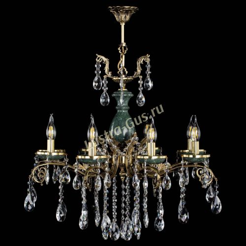 Люстра бронзовая Алфея Малахит №8 журавлик в Краснодаре Гусь Хрустальный