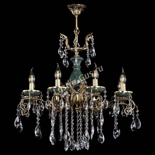 Люстра бронзовая Алфея Малахит №8 журавлик в Краснодаре Гусь Хрустальный