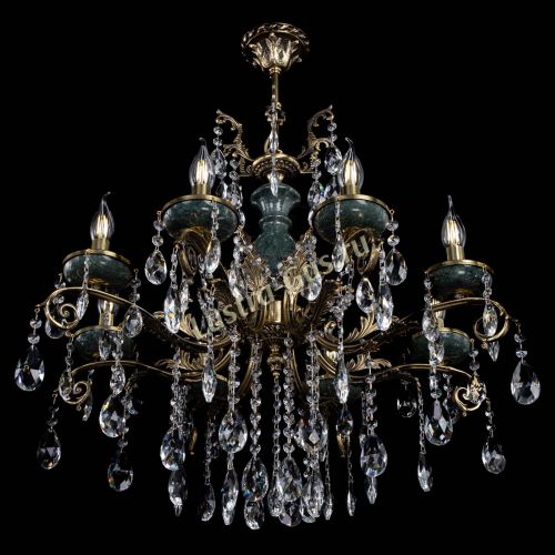 Люстра бронзовая Алфея Малахит №8 журавлик в Краснодаре Гусь Хрустальный