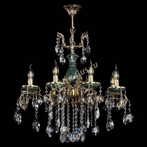 Люстра бронзовая Алфея Малахит №8 звездочка в Краснодаре Гусь Хрустальный