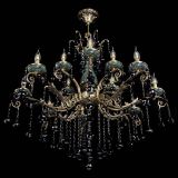 Люстра бронзовая Алфея Малахит №12 шар черная в Краснодаре