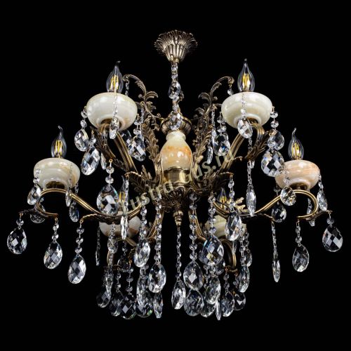 Люстра бронзовая Алфея Оникс №6/2 баден в Краснодаре Гусь Хрустальный