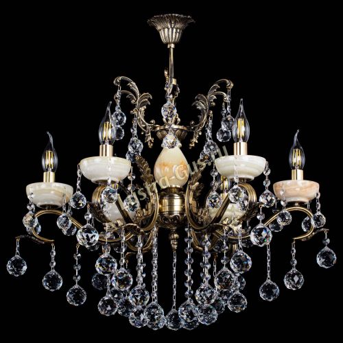 Люстра бронзовая Алфея Оникс №6/2 шар в Краснодаре Гусь Хрустальный