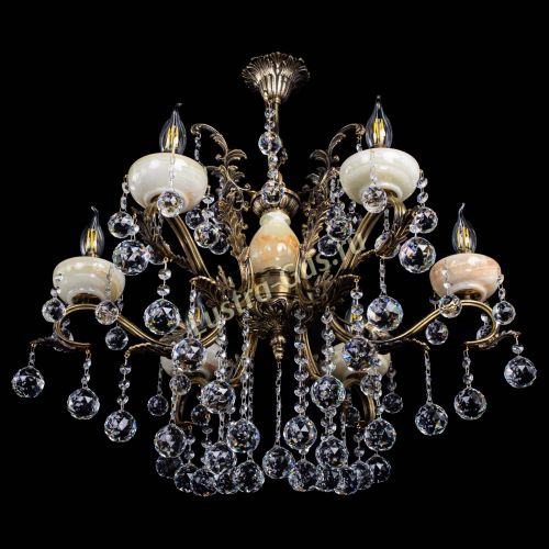 Люстра бронзовая Алфея Оникс №6/2 шар в Краснодаре Гусь Хрустальный