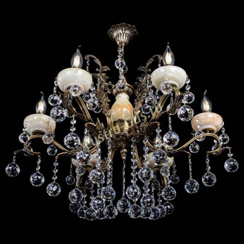 Люстра бронзовая Алфея Оникс №6/2 шар в Краснодаре Гусь Хрустальный