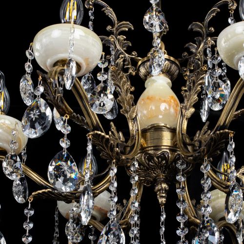 Люстра бронзовая Алфея Оникс №6/2 звездочка в Краснодаре Гусь Хрустальный