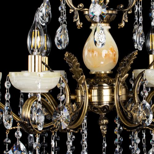 Люстра бронзовая Алфея Оникс №6/2 звездочка в Краснодаре Гусь Хрустальный