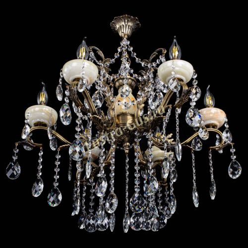 Люстра бронзовая Алфея Оникс №6 баден в Краснодаре Гусь Хрустальный