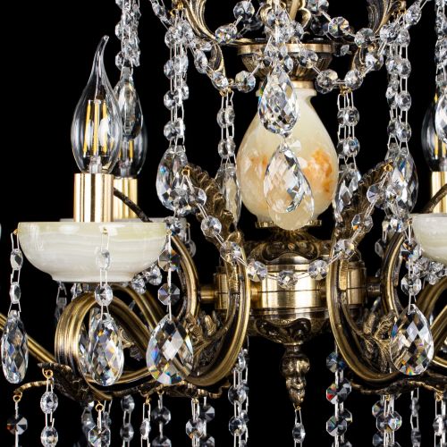 Люстра бронзовая Алфея Оникс №6 баден в Краснодаре Гусь Хрустальный