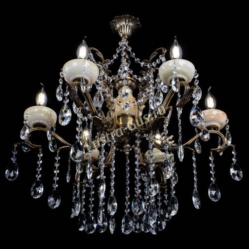 Люстра бронзовая Алфея Оникс №6 шар в Краснодаре Гусь Хрустальный