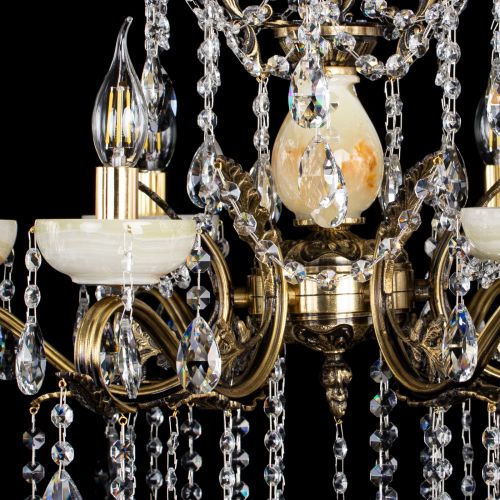 Люстра бронзовая Алфея Оникс №6 шар в Краснодаре Гусь Хрустальный