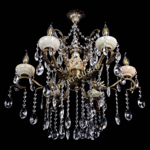 Люстра бронзовая Алфея Оникс №6 журавлик в Краснодаре Гусь Хрустальный