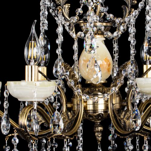 Люстра бронзовая Алфея Оникс №6 журавлик в Краснодаре Гусь Хрустальный