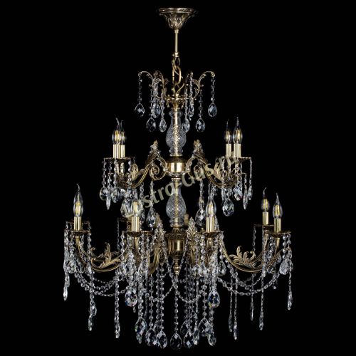 Люстра бронзовая Кассандра Алфея №12 баден в Краснодаре Гусь Хрустальный