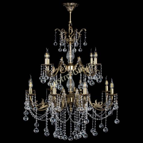 Люстра бронзовая Кассандра Алфея №12 шар в Краснодаре Гусь Хрустальный