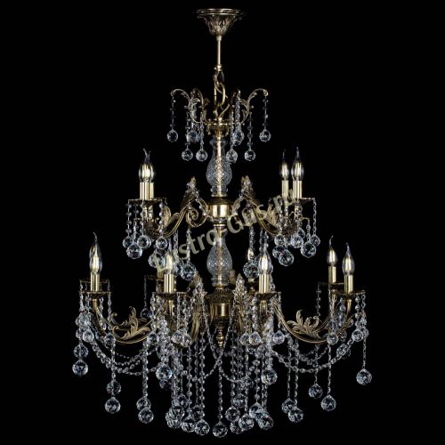 Люстра бронзовая Кассандра Алфея №12 шар в Краснодаре Гусь Хрустальный