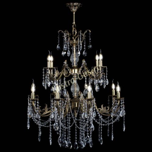 Люстра бронзовая Кассандра Алфея №12 звездочка в Краснодаре Гусь Хрустальный