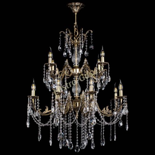 Люстра бронзовая Кассандра Алфея №12 звездочка в Краснодаре Гусь Хрустальный