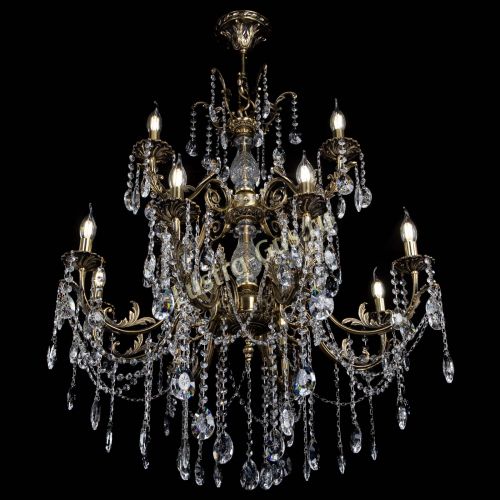 Люстра бронзовая Кассандра Алфея №12 звездочка в Краснодаре Гусь Хрустальный