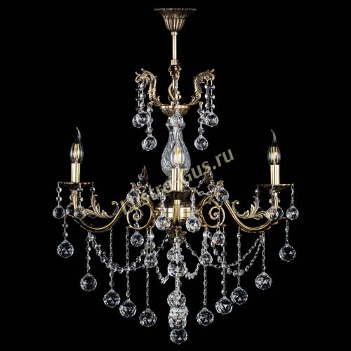 Люстра бронзовая Кассандра Алфея №3/1 шар в Краснодаре Гусь Хрустальный