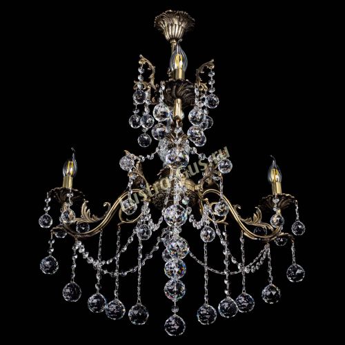 Люстра бронзовая Кассандра Алфея №3/1 шар в Краснодаре Гусь Хрустальный