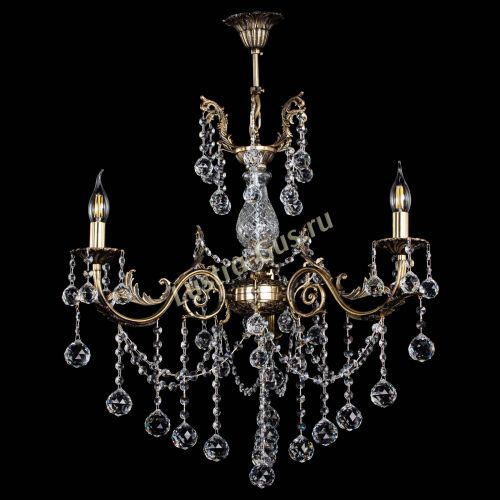 Люстра бронзовая Кассандра Алфея №3/1 шар в Краснодаре Гусь Хрустальный