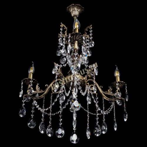 Люстра бронзовая Кассандра Алфея №3/1 звездочка в Краснодаре Гусь Хрустальный