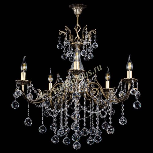 Люстра бронзовая Кассандра Алфея №5/1 шар в Краснодаре Гусь Хрустальный