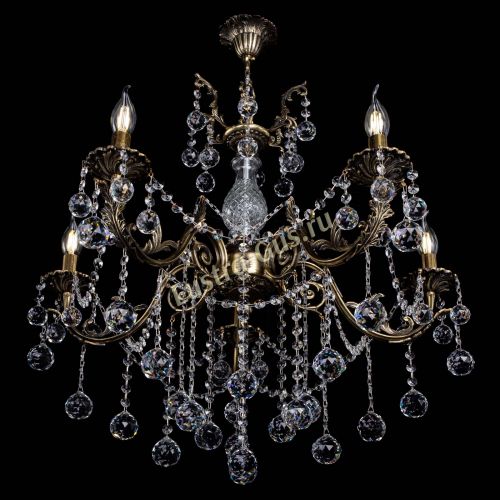 Люстра бронзовая Кассандра Алфея №5/1 шар в Краснодаре Гусь Хрустальный