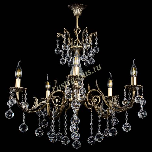 Люстра бронзовая Кассандра Алфея №5/2 шар в Краснодаре Гусь Хрустальный