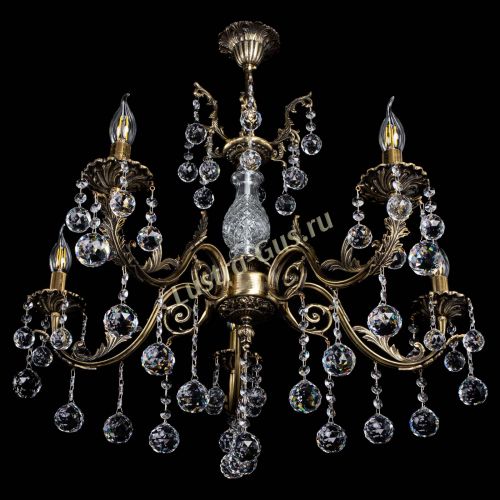 Люстра бронзовая Кассандра Алфея №5/2 шар в Краснодаре Гусь Хрустальный