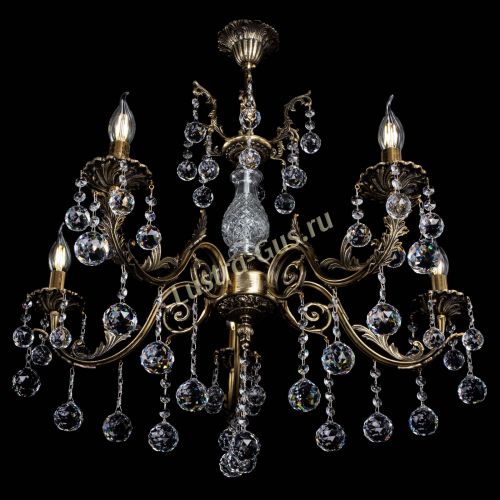 Люстра бронзовая Кассандра Алфея №5/2 шар в Краснодаре Гусь Хрустальный