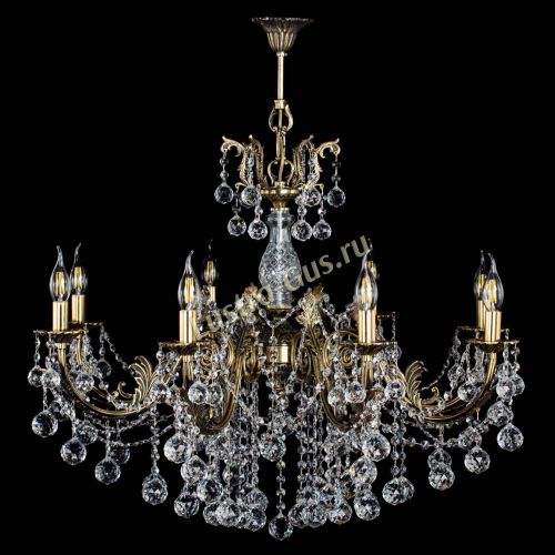 Люстра бронзовая Кассандра Алфея №8/1 шар в Краснодаре Гусь Хрустальный