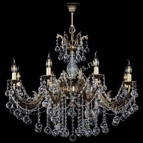 Люстра бронзовая Кассандра Алфея №8/1 шар в Краснодаре Гусь Хрустальный