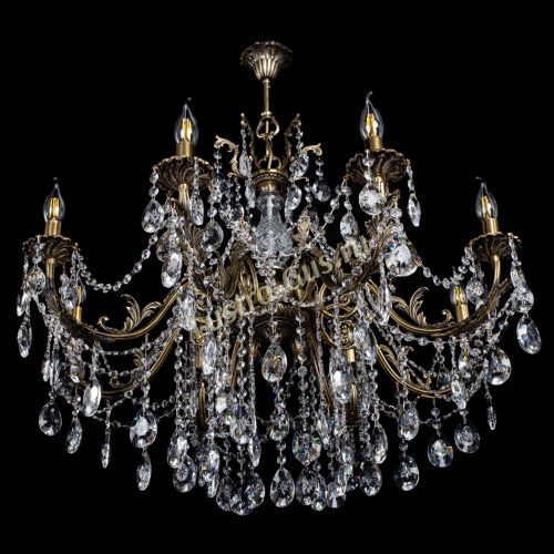 Люстра бронзовая Кассандра Алфея №8/1 звездочка в Краснодаре Гусь Хрустальный