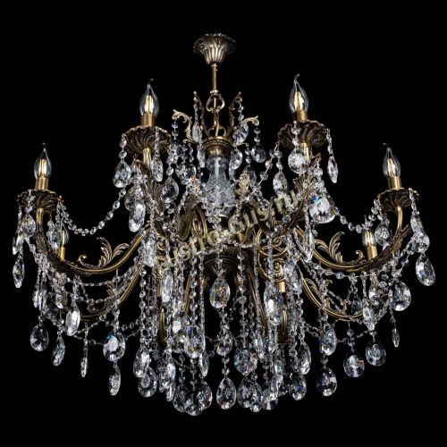 Люстра бронзовая Кассандра Алфея №8/1 звездочка в Краснодаре Гусь Хрустальный