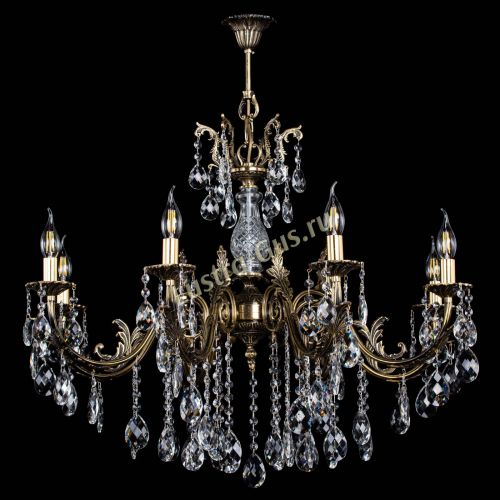 Люстра бронзовая Кассандра Алфея №8/2 баден в Краснодаре Гусь Хрустальный