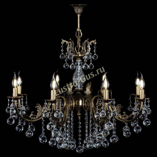 Люстра бронзовая Кассандра Алфея №8/2 шар в Краснодаре Гусь Хрустальный