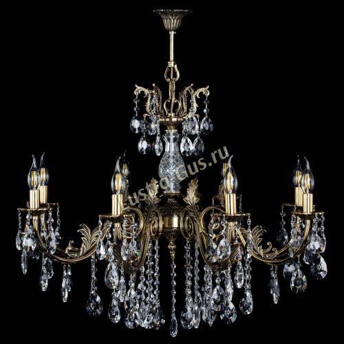 Люстра бронзовая Кассандра Алфея №8/2 звездочка в Краснодаре Гусь Хрустальный