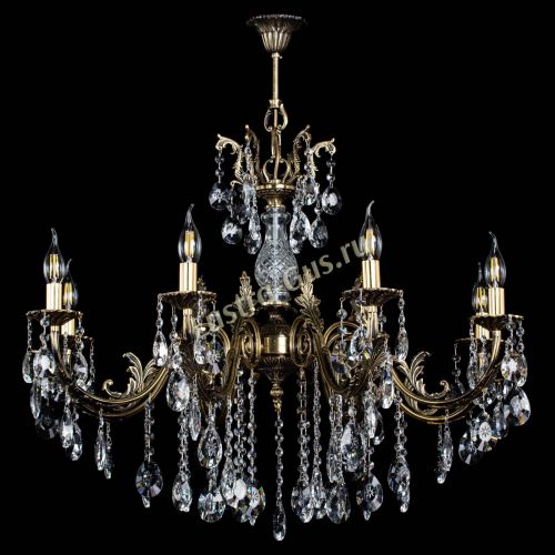 Люстра бронзовая Кассандра Алфея №8/2 звездочка в Краснодаре Гусь Хрустальный