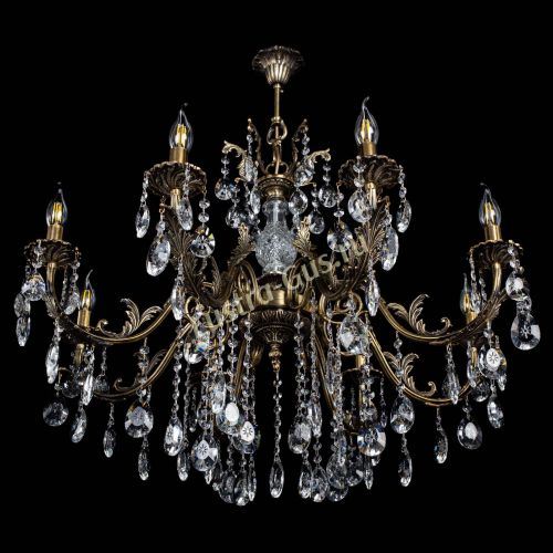 Люстра бронзовая Кассандра Алфея №8/2 звездочка в Краснодаре Гусь Хрустальный