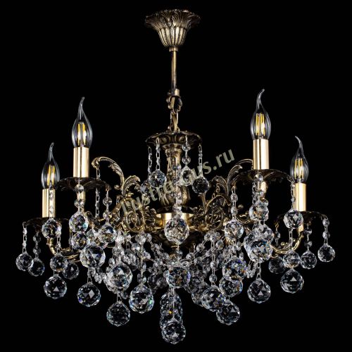 Люстра бронзовая Муза №5 шар в Краснодаре Гусь Хрустальный