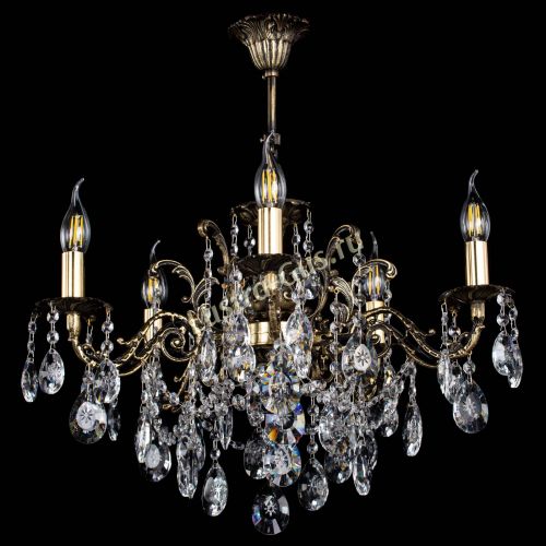 Люстра бронзовая Муза №5 звездочка в Краснодаре Гусь Хрустальный